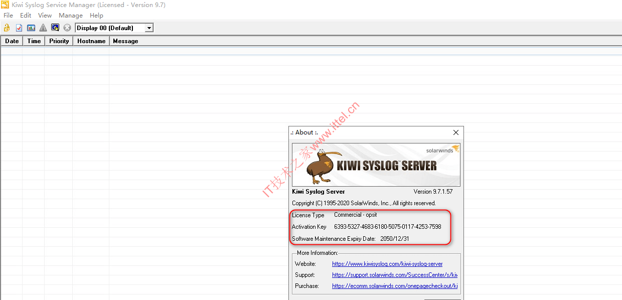 Solarwinds Kiwi Syslog Server 9.7.1 安装教程+注册机