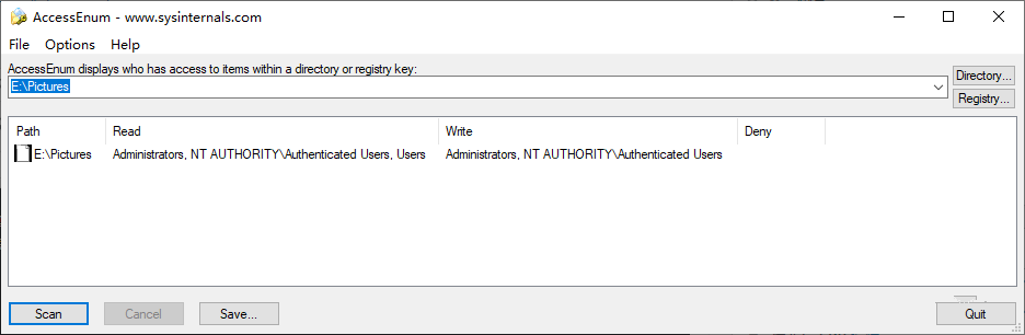 AccessEnum：文件系统全览以及注册表安全设置