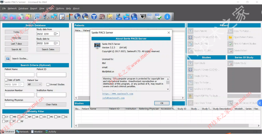 Sante PACS Server PG 3.3.7 for ipod instal
