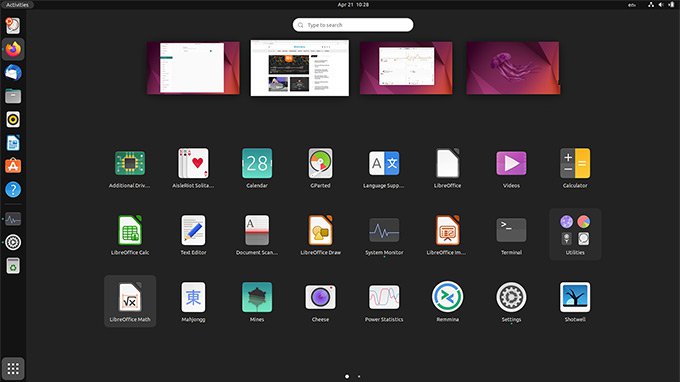 Ubuntu 系统界面截图