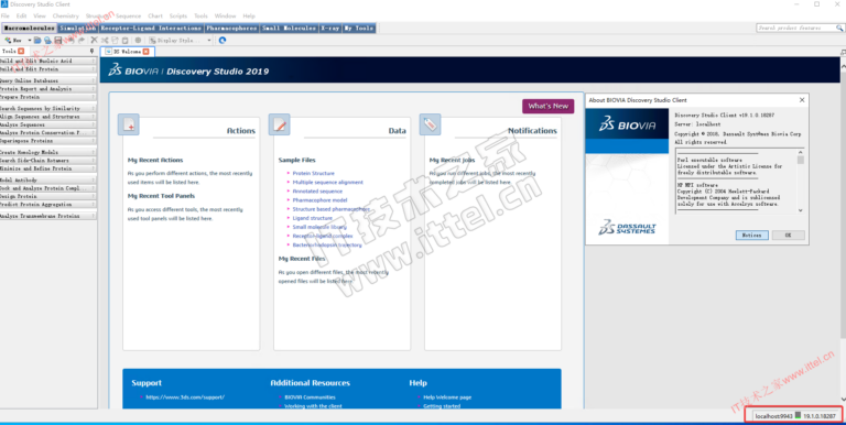 分子对接Discovery Studio 2019 v19.1 安装教程+视频学习教程